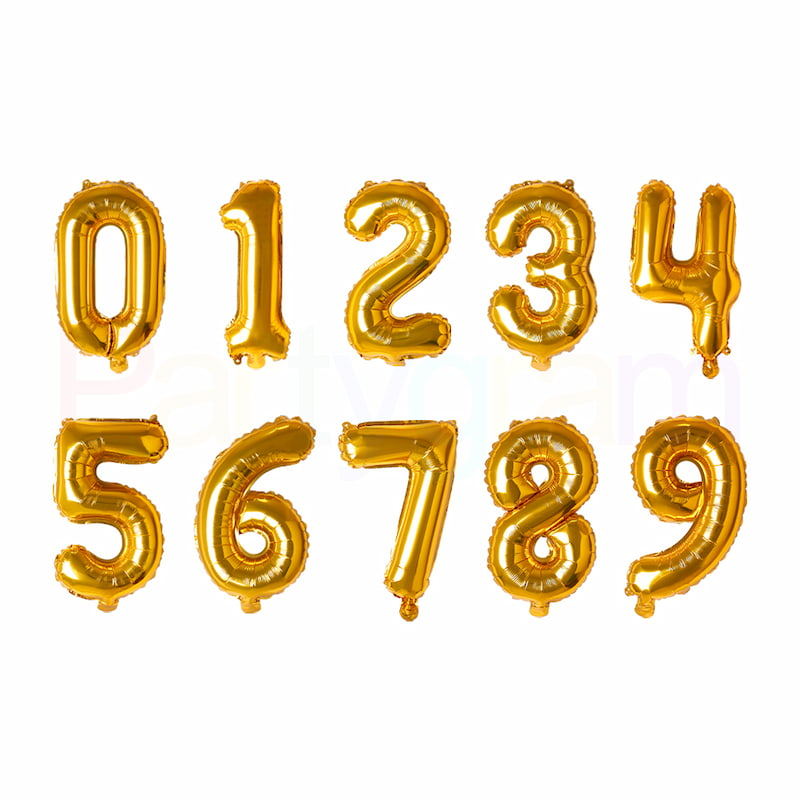 foil numbers balloons service