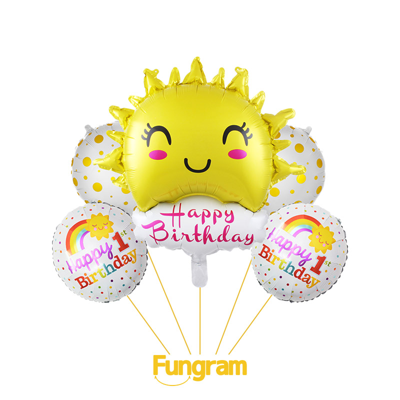 Birthday aluminium set balloons trader