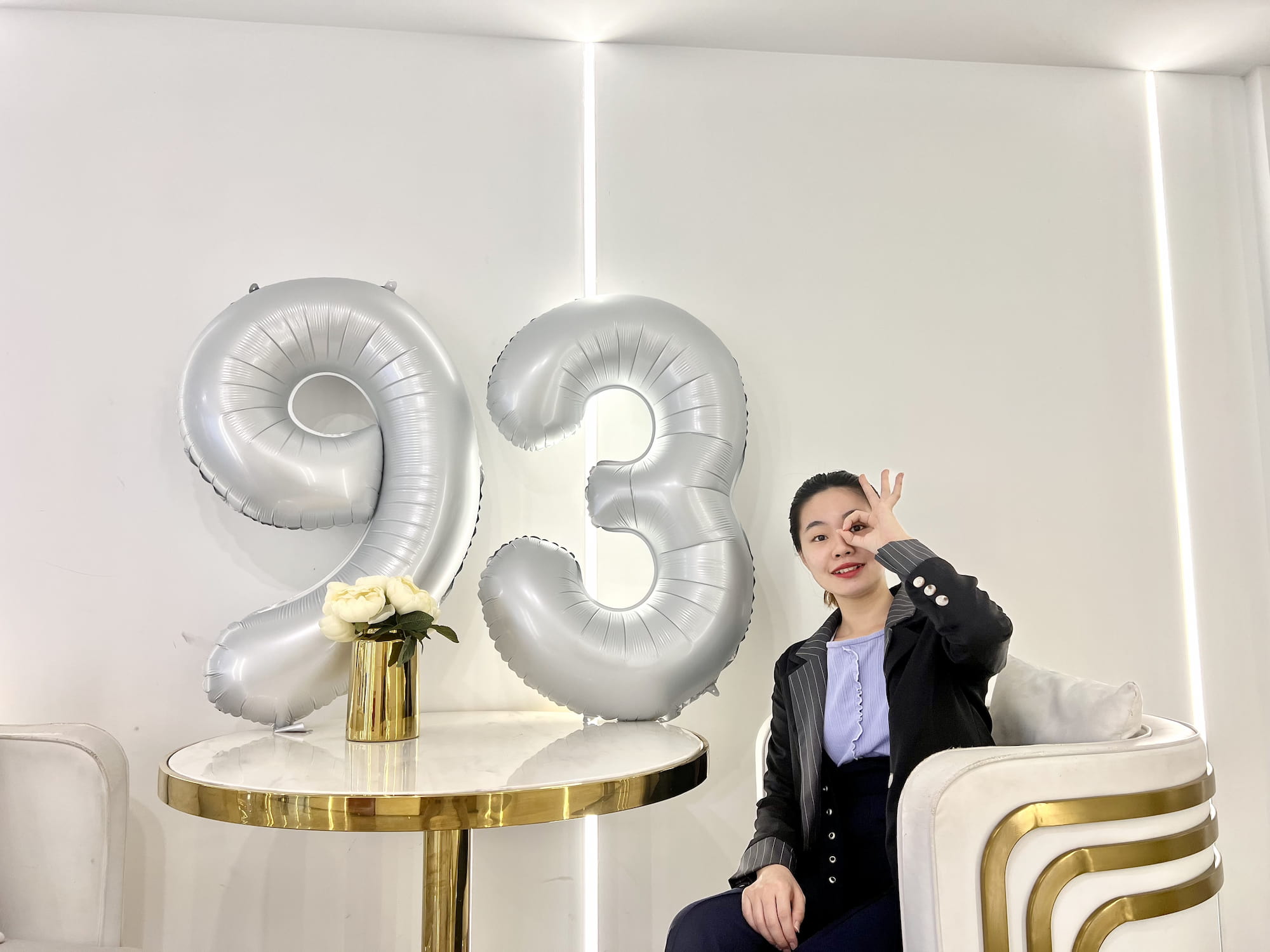 40 inch Chrome Silver Number Balloons