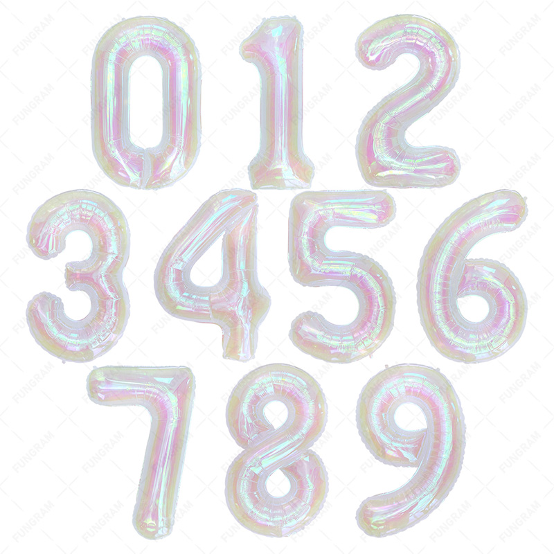 40inch Iridescent Number Balloons